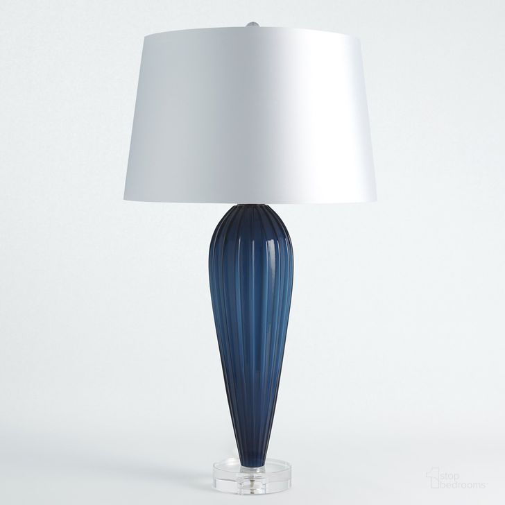 The appearance of Teardrop Glass Lamp In Blue designed by Global Views in the modern / contemporary interior design. This blue piece of furniture  was selected by 1StopBedrooms from Teardrop Collection to add a touch of cosiness and style into your home. Sku: 8.82854. Material: Glass. Product Type: Lamp. Image1