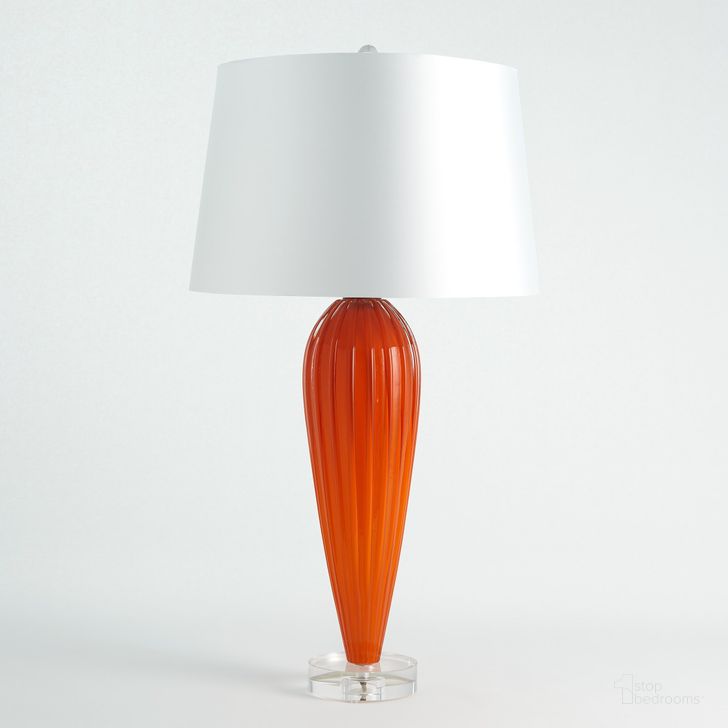 The appearance of Teardrop Glass Lamp In Orange designed by Global Views in the modern / contemporary interior design. This orange piece of furniture  was selected by 1StopBedrooms from Teardrop Collection to add a touch of cosiness and style into your home. Sku: 8.82852. Product Type: Lamp. Material: Crystal. Image1
