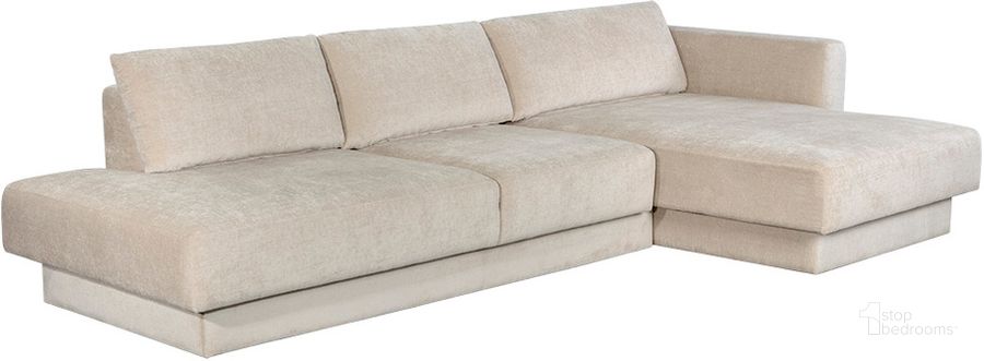 The appearance of Tecoma Sofa Chaise - Danny Cream designed by Sunpan in the modern / contemporary interior design. This cream piece of furniture  was selected by 1StopBedrooms from Tecoma Collection to add a touch of cosiness and style into your home. Sku: 106171. Material: Fabric. Product Type: Sofa Chaise. Image1