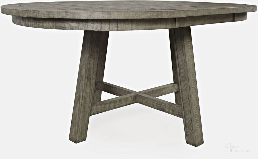 The appearance of Telluride Contemporary Rustic Farmhouse Round To Oval Counter Height Dining Table In Grey designed by Jofran in the country / farmhouse interior design. This grey piece of furniture  was selected by 1StopBedrooms from Telluride Collection to add a touch of cosiness and style into your home. Sku: 2231-54BCHKT. Table Base Style: Trestle. Table Top Shape: Oval. Product Type: Dining Table. Material: Pine. Image1