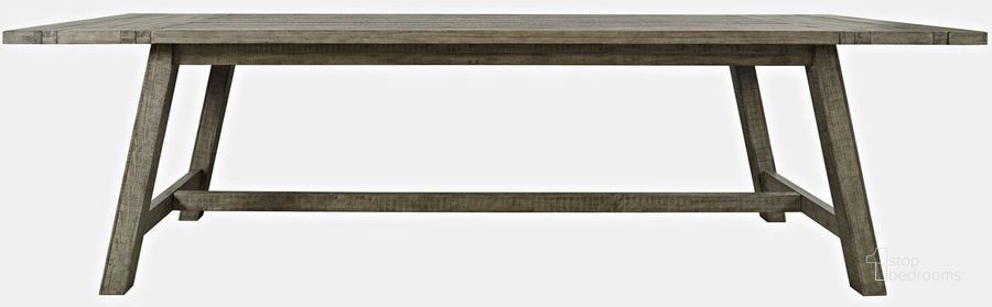 The appearance of Telluride Rustic Distressed Pine 127 Inch Trestle Counter Table With Two Leaves In Grey designed by Jofran in the country / farmhouse interior design. This grey piece of furniture  was selected by 1StopBedrooms from Telluride Collection to add a touch of cosiness and style into your home. Sku: 2231-127. Table Base Style: Trestle. Product Type: Dining Table. Material: Wood Veneer. Table Top Shape: Rectangular. Image1
