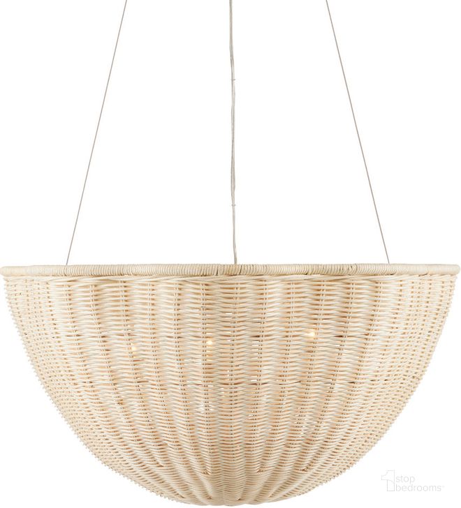 The appearance of Telos Rattan Pendant In Natural designed by Currey & Company in the modern / contemporary interior design. This natural piece of furniture  was selected by 1StopBedrooms from  to add a touch of cosiness and style into your home. Sku: 9000-0993. Product Type: Pendant Lighting. Material: Iron. Image1
