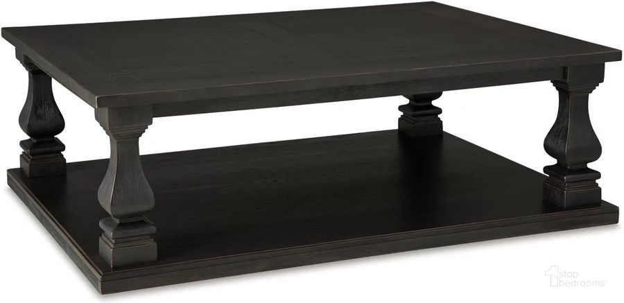 The appearance of Tenysona Black Coffee and Cocktail Table designed by Versailles Home in the traditional interior design. This black piece of furniture  was selected by 1StopBedrooms from Tenysona Collection to add a touch of cosiness and style into your home. Sku: T749-1. Material: Wood. Product Type: Coffee Table. Image1