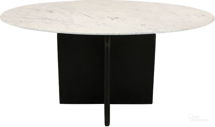 The appearance of Terra 60 Inch Marble Top Round Dining Table In White and Black designed by Moti in the  interior design. This white/black piece of furniture  was selected by 1StopBedrooms from Terra Collection to add a touch of cosiness and style into your home. Sku: 82002005. Table Base Style: Pedestal. Table Top Shape: Round. Material: Marble. Product Type: Dining Table. Size: 60". Image1