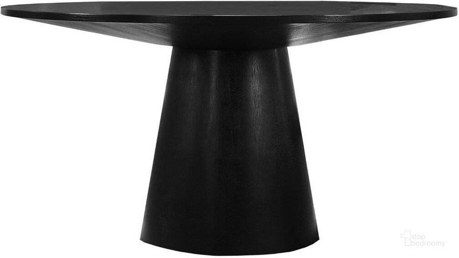 The appearance of Terra Ebony Black Round Dining Table designed by Best Master Furniture in the transitional interior design. This black piece of furniture  was selected by 1StopBedrooms from Terra Collection to add a touch of cosiness and style into your home. Sku: TERRAT. Table Base Style: Pedestal. Table Top Shape: Round. Material: Wood. Product Type: Dining Table. Size: 59". Image1