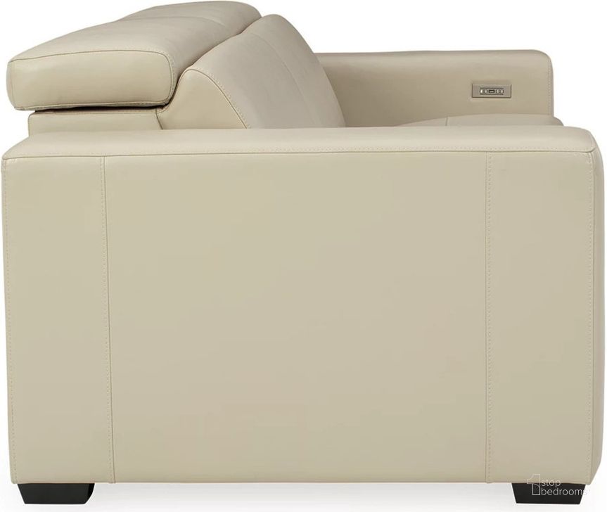 Texline Power Reclining Loveseat With Power Headrest In Sand by Ashley