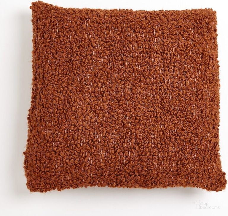 The appearance of Textured Boucle Pillow In Rust designed by Global Views in the modern / contemporary interior design. This rust piece of furniture  was selected by 1StopBedrooms from Textured Collection to add a touch of cosiness and style into your home. Sku: 7.91481. Product Type: Pillow. Image1