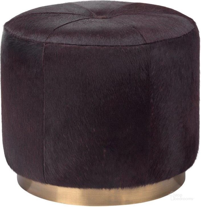 The appearance of Thackeray Round Pouf In Espresso designed by Jamie Young Company in the traditional interior design. This espresso piece of furniture  was selected by 1StopBedrooms from Thackeray Collection to add a touch of cosiness and style into your home. Sku: 20THAC-SMES. Product Type: Ottoman. Image1