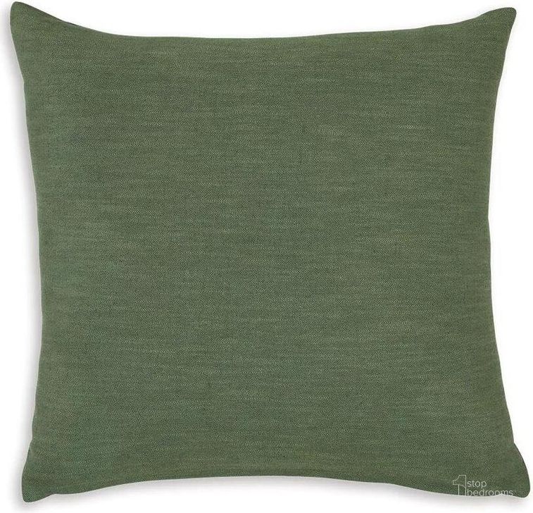 The appearance of Thaneville Pillow In Green designed by Signature Design by Ashley in the transitional interior design. This green piece of furniture  was selected by 1StopBedrooms from Thaneville Collection to add a touch of cosiness and style into your home. Sku: A1001042P. Material: Fabric. Product Type: Pillow. Image1