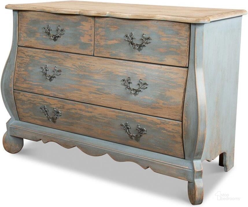 The appearance of The Belle Blue Circa 1960 Commode designed by Sarreid in the transitional interior design. This blue piece of furniture  was selected by 1StopBedrooms from The Belle Collection to add a touch of cosiness and style into your home. Sku: 30919. Product Type: Nightstand. Image1