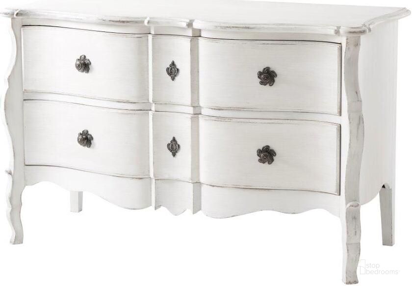 The appearance of The Giselle Chest Of Drawers designed by Theodore Alexander in the transitional interior design. This  piece of furniture  was selected by 1StopBedrooms from Tavel Collection to add a touch of cosiness and style into your home. Sku: TA60004.C150. Material: Wood. Product Type: Chest.