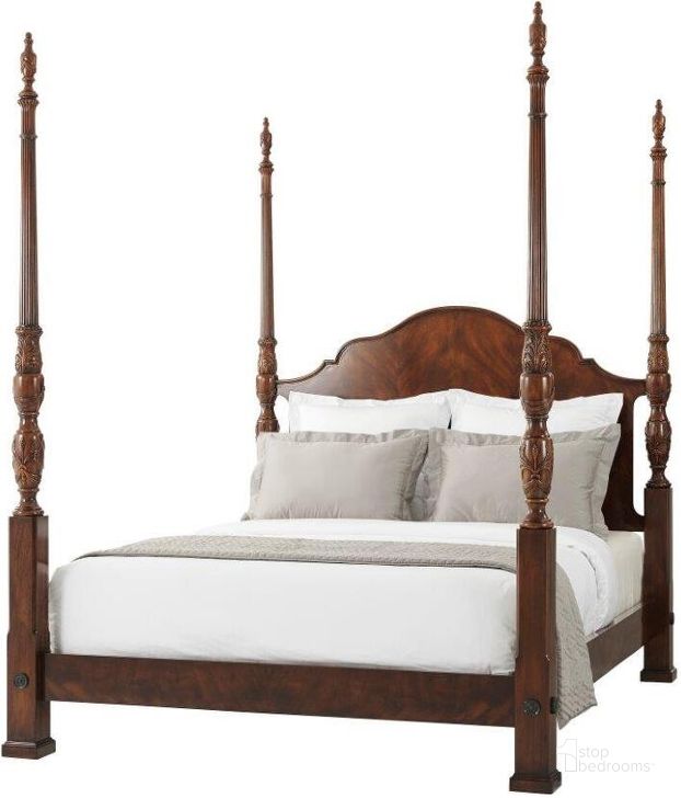 The appearance of The Middleton Rice US Queen Bed designed by Theodore Alexander in the traditional interior design. This  piece of furniture  was selected by 1StopBedrooms from Theodore Alexander Collection to add a touch of cosiness and style into your home. Sku: 8205-065. Bed Type: Poster Bed. Material: Wood. Product Type: Poster Bed. Bed Size: Queen.