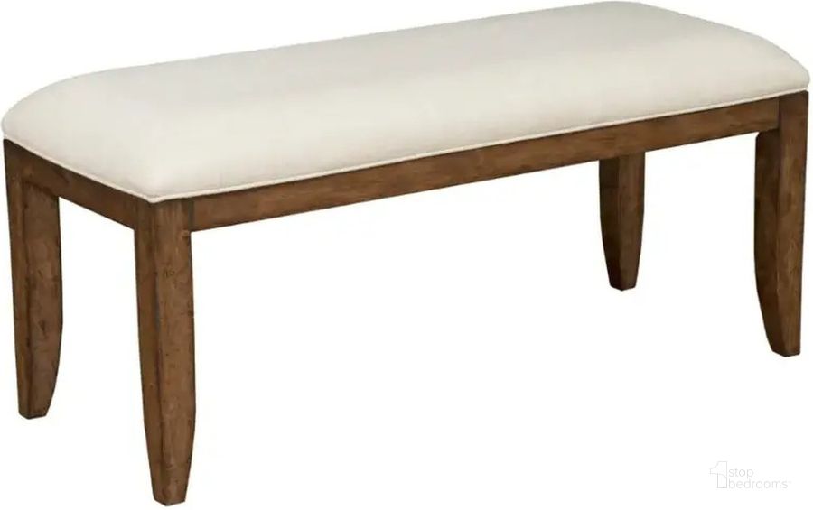 The appearance of The Nook Maple Parsons Bench designed by Kincaid in the transitional interior design. This cream piece of furniture  was selected by 1StopBedrooms from The Nook Collection to add a touch of cosiness and style into your home. Sku: 664-640. Material: Fabric. Product Type: Bench. Image1