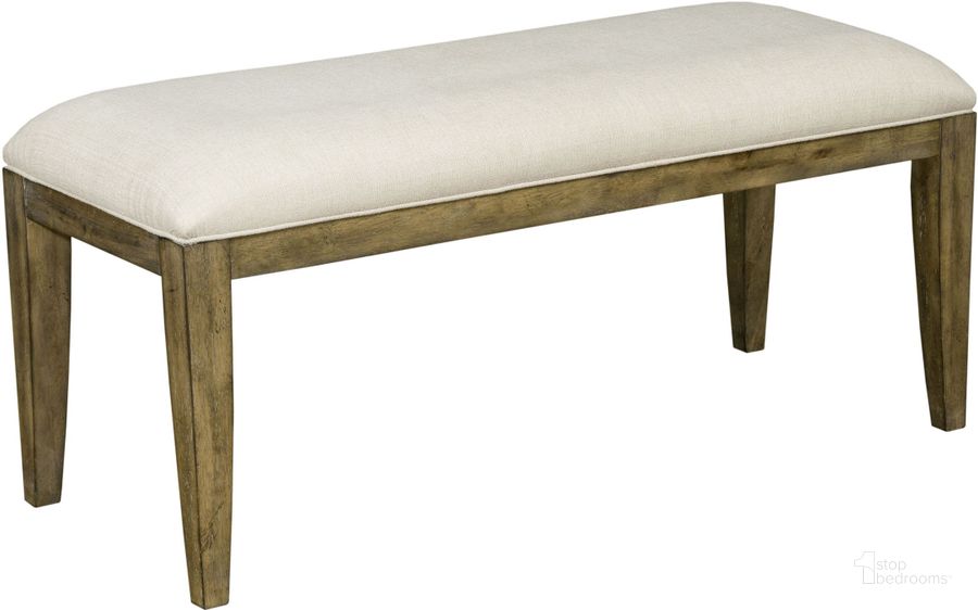 The appearance of The Nook Oak Parsons Bench designed by Kincaid in the transitional interior design. This cream piece of furniture  was selected by 1StopBedrooms from The Nook Collection to add a touch of cosiness and style into your home. Sku: 663-640. Material: Fabric. Product Type: Bench. Image1