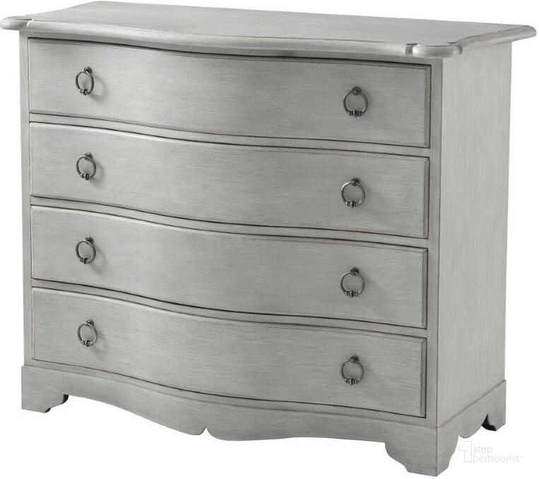 The appearance of The Nouvel Chest Of Drawers designed by Theodore Alexander in the transitional interior design. This gray piece of furniture  was selected by 1StopBedrooms from Tavel Collection to add a touch of cosiness and style into your home. Sku: TA60005.C149. Material: Wood. Product Type: Chest.