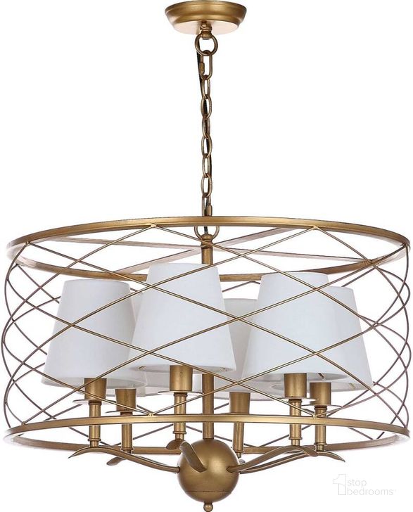 The appearance of Thea Gold 25.25 Inch Adjustable Pendant Lamp designed by Safavieh in the modern / contemporary interior design. This gold piece of furniture  was selected by 1StopBedrooms from Thea Collection to add a touch of cosiness and style into your home. Sku: LIT4519A. Product Type: Pendant Lighting. Image1