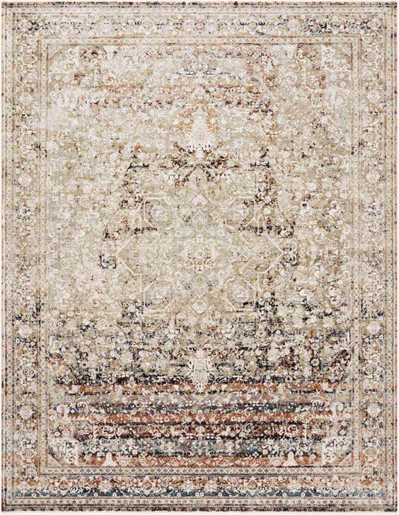 The appearance of Theia Taupe/Brick Rug THEITHE-05TABK3752 designed by Loloi Rugs in the traditional interior design. This taupe and brick piece of furniture  was selected by 1StopBedrooms from Theia Collection to add a touch of cosiness and style into your home. Sku: THEITHE-05TABK3752. Material: Polyester. Product Type: Rug. Image1
