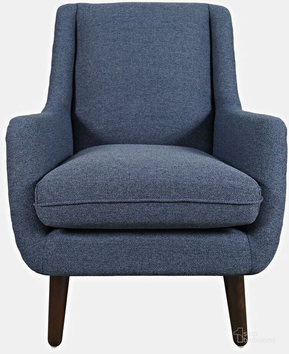 The appearance of Theo Mid-Century Modern Contemporary Upholstered Accent Chair In Navy designed by Jofran in the modern / contemporary interior design. This navy piece of furniture  was selected by 1StopBedrooms from Theo Collection to add a touch of cosiness and style into your home. Sku: THEO-CH-NAVY. Product Type: Accent Chair. Material: Plywood. Image1