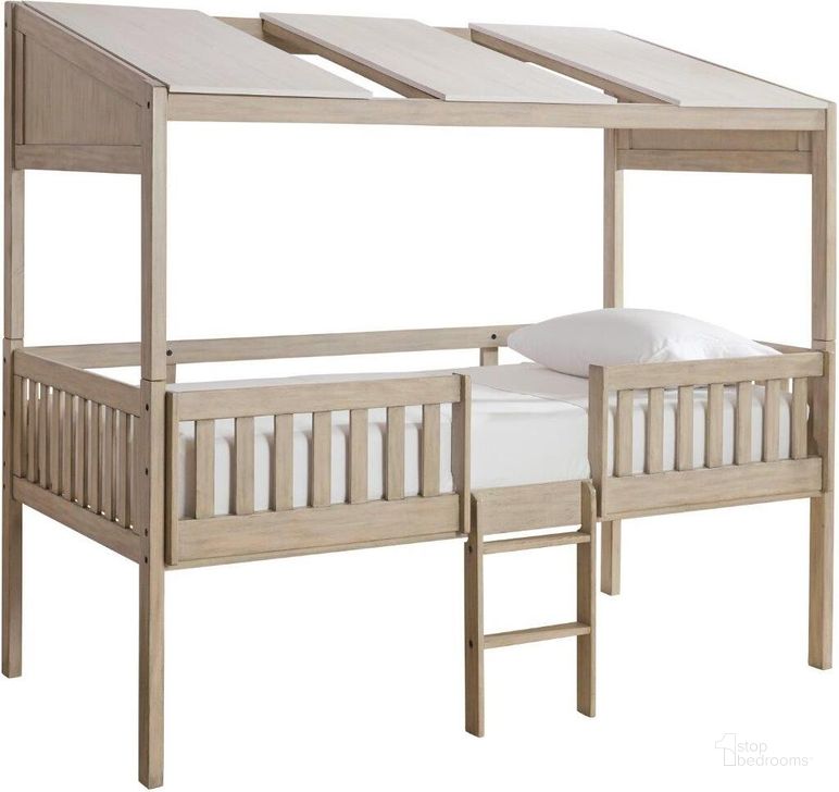 The appearance of Therien Two-tone Twin Loft Bed 0qd24303869 designed by Luxe Linea in the transitional interior design. This two-tone piece of furniture  was selected by 1StopBedrooms from Therien Collection to add a touch of cosiness and style into your home. Sku: B081-362P;B081-362R. Material: Wood. Product Type: Loft Bed. Bed Size: Twin. Bed Type: Loft Bed. Image1