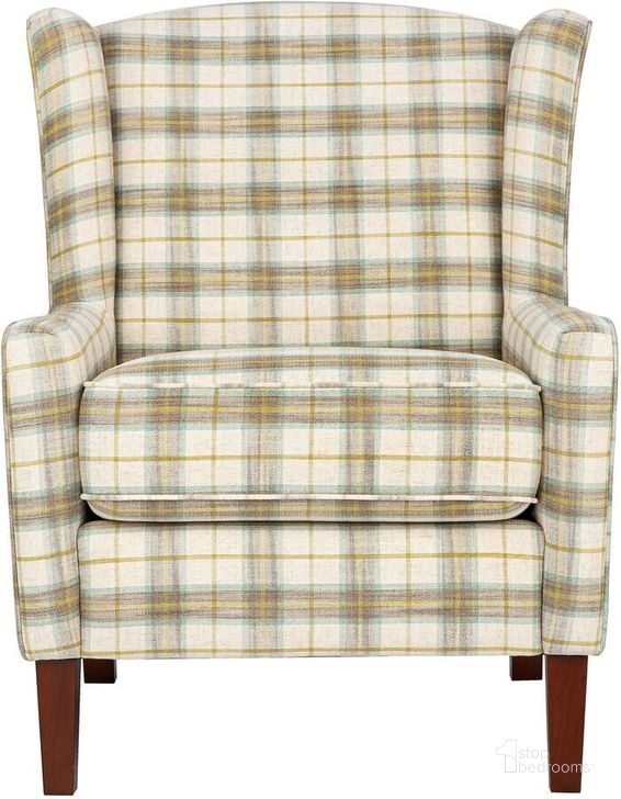 The appearance of Thompson Traditional Classic Wingback Upholstered Accent Chair designed by Jofran in the traditional interior design. This brown plaid piece of furniture  was selected by 1StopBedrooms from Taylor Collection to add a touch of cosiness and style into your home. Sku: TAYLOR-CH-MULTI. Product Type: Accent Chair. Material: Rubberwood. Image1