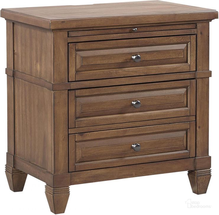 The appearance of Thornton 2 Drawer Nightstand In Cherry designed by Aspenhome in the traditional interior design. This cherry piece of furniture  was selected by 1StopBedrooms from Thornton Collection to add a touch of cosiness and style into your home. Sku: I34-450-SNA. Material: Wood. Product Type: Nightstand. Image1