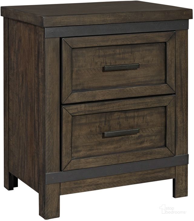 The appearance of Thornwood Gray 2 Drawer Night Stand designed by Liberty in the modern / contemporary interior design. This gray piece of furniture  was selected by 1StopBedrooms from Thornwood Collection to add a touch of cosiness and style into your home. Sku: 759-BR60. Material: Wood. Product Type: Nightstand. Image1