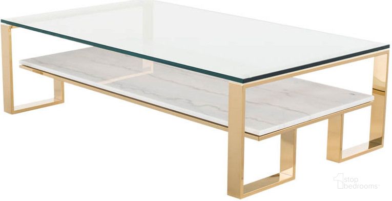 The appearance of Tierra White Stone Coffee Table HGNA510 designed by Nuevo in the modern / contemporary interior design. This white piece of furniture  was selected by 1StopBedrooms from Tierra Collection to add a touch of cosiness and style into your home. Sku: HGNA510. Product Type: Coffee Table. Material: Stone. Image1