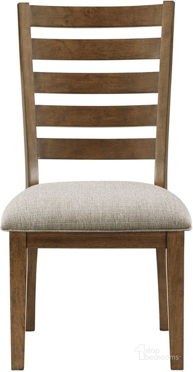 The appearance of Tigard Dining Side Chair Set of 2 In Cherry and Beige designed by Homelegance in the traditional interior design. This cherry piece of furniture  was selected by 1StopBedrooms from Tigard Collection to add a touch of cosiness and style into your home. Sku: 5761S. Product Type: Side Chair. Material: Textured. Image1