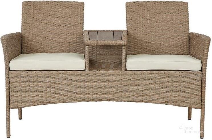 The appearance of Tiki Tan Love Seat designed by Progressive Furniture in the transitional interior design. This tan piece of furniture  was selected by 1StopBedrooms from Tiki Collection to add a touch of cosiness and style into your home. Sku: I722-LS. Product Type: Loveseat. Material: Wicker. Image1