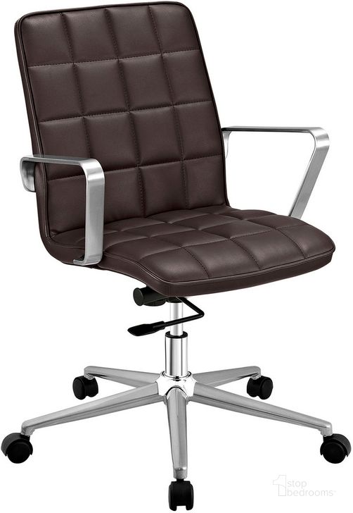 The appearance of Tile Office Chair In Brown designed by Modway in the modern / contemporary interior design. This brown piece of furniture  was selected by 1StopBedrooms from Tile Collection to add a touch of cosiness and style into your home. Sku: EEI-2127-BRN. Product Type: Office Chair. Material: Plywood. Image1