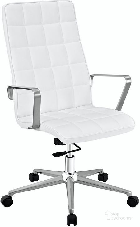 The appearance of Tile Highback Office Chair In White designed by Modway in the modern / contemporary interior design. This white piece of furniture  was selected by 1StopBedrooms from Tile Collection to add a touch of cosiness and style into your home. Sku: EEI-2126-WHI. Product Type: Office Chair. Material: Plywood. Image1