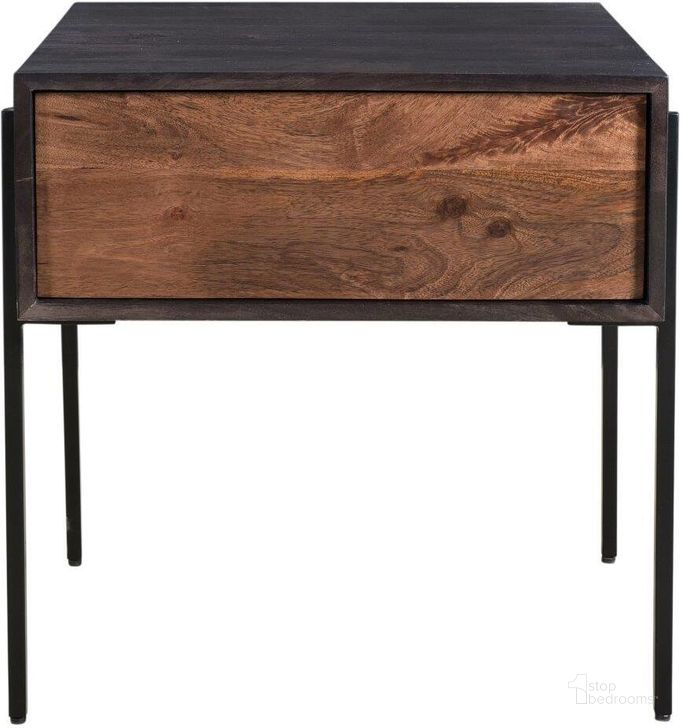 The appearance of Tobin Light Brown Wood Square Side Table designed by Moes Home in the modern / contemporary interior design. This brown piece of furniture  was selected by 1StopBedrooms from Tobin Collection to add a touch of cosiness and style into your home. Sku: JD-1002-12. Material: Wood. Product Type: Side Table. Image1