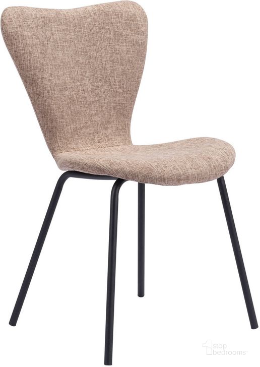 The appearance of Tollo Dining Chair Set of 2 In Brown designed by Zuo Modern in the modern / contemporary interior design. This brown piece of furniture  was selected by 1StopBedrooms from Tollo Collection to add a touch of cosiness and style into your home. Sku: 109628. Product Type: Dining Chair. Material: Plywood. Image1
