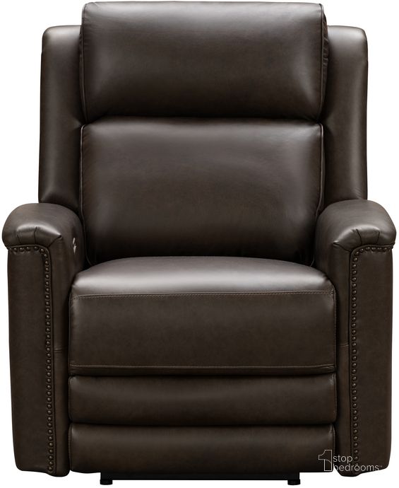 Barcalounger Louisville Rainer Chocolate Power Lift Recliner with Power Head Rest Power Lumbar and Heat