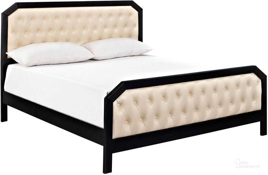 The appearance of Tommy Queen Bed In Black designed by Modway in the modern / contemporary interior design. This black piece of furniture  was selected by 1StopBedrooms from Tommy Collection to add a touch of cosiness and style into your home. Sku: MOD-5023-BLK-SET. Product Type: Bed. Bed Size: Queen. Material: Plywood. Image1