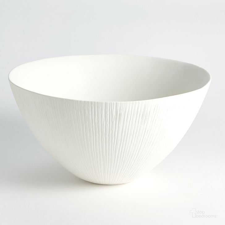 The appearance of Torch Large Bowl In Matte White designed by Global Views in the modern / contemporary interior design. This white piece of furniture  was selected by 1StopBedrooms from Torch Collection to add a touch of cosiness and style into your home. Sku: 7.10453. Material: Ceramic. Product Type: Bowl. Image1