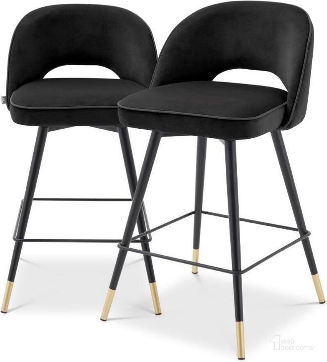 The appearance of Torelesse Black Barstool Set of 2 0qd24513749 designed by Artisan Elegance in the modern / contemporary interior design. This black piece of furniture  was selected by 1StopBedrooms from Torelesse Collection to add a touch of cosiness and style into your home. Sku: A114575. Material: Leather. Product Type: Barstool. Image1