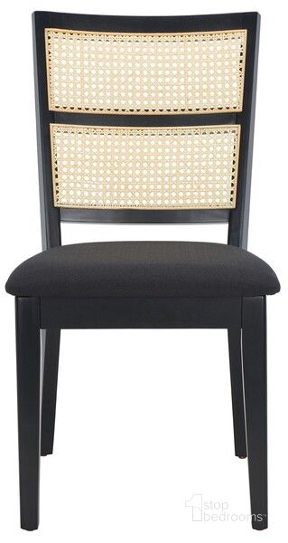 The appearance of Toril Dining Chair Set of 2 in Black DCH1013A-SET2 designed by Safavieh in the modern / contemporary interior design. This black and beige piece of furniture  was selected by 1StopBedrooms from Toril Collection to add a touch of cosiness and style into your home. Sku: DCH1013A-SET2. Material: Wood. Product Type: Dining Chair. Image1