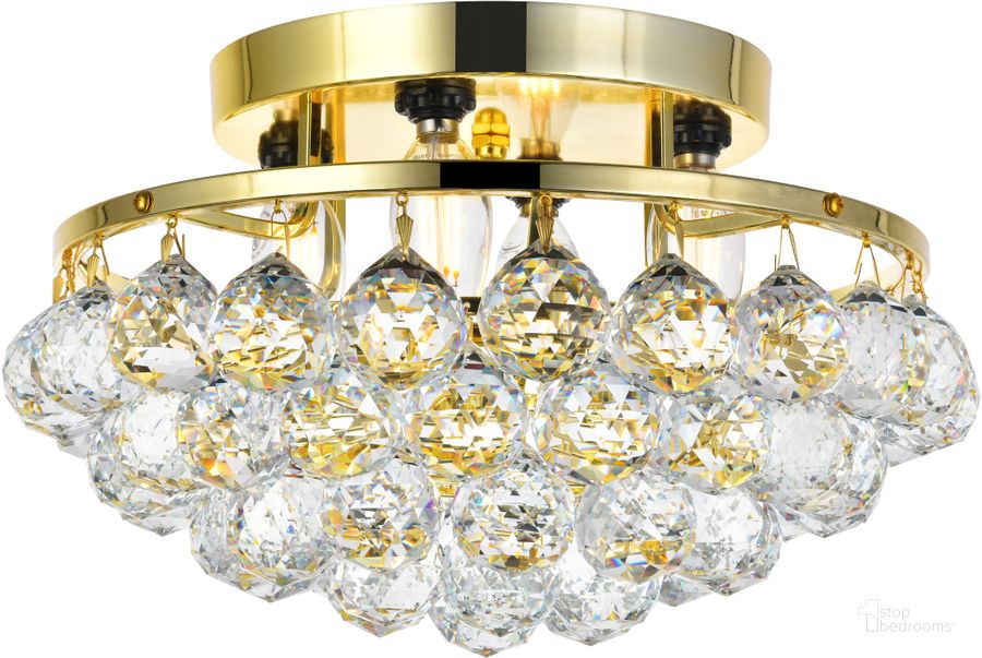 The appearance of Torri Gold Flush Mount Lighting 0qd2371150 designed by Artisan Elegance in the modern / contemporary interior design. This gold piece of furniture  was selected by 1StopBedrooms from Torri Collection to add a touch of cosiness and style into your home. Sku: V9805F14G/RC. Product Type: Flush Mount. Material: Crystal.