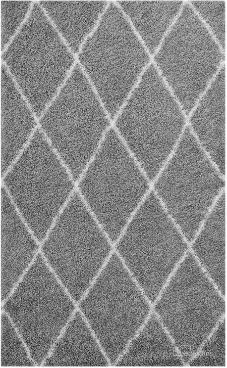 The appearance of Toryn Diamond Lattice 5X8 Shag Area Rug In Gray and Ivory designed by Modway in the modern / contemporary interior design. This gray and ivory piece of furniture  was selected by 1StopBedrooms from Toryn Collection to add a touch of cosiness and style into your home. Sku: R-1144B-58. Material: Polypropylene. Product Type: Area Rugs. Image1