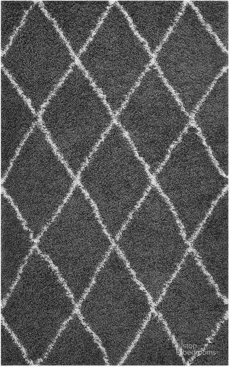 The appearance of Toryn Diamond Lattice 8X10 Shag Area Rug In Dark Gray and Ivory designed by Modway in the modern / contemporary interior design. This dark gray and ivory piece of furniture  was selected by 1StopBedrooms from Toryn Collection to add a touch of cosiness and style into your home. Sku: R-1144D-810. Material: Polypropylene. Product Type: Area Rugs. Image1