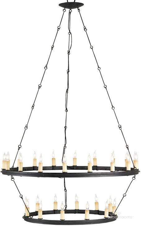 The appearance of Toulouse Chandelier In Black designed by Currey & Company in the modern / contemporary interior design. This black piece of furniture  was selected by 1StopBedrooms from  to add a touch of cosiness and style into your home. Sku: 9935. Product Type: Chandelier. Material: Iron.