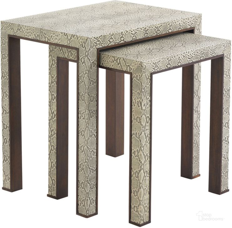 The appearance of Tower Place Adler Nesting Tables designed by Lexington in the modern / contemporary interior design. This silver piece of furniture  was selected by 1StopBedrooms from Tower Place Collection to add a touch of cosiness and style into your home. Sku: 01-0706-957. Material: Wood. Product Type: Nesting Table. Image1