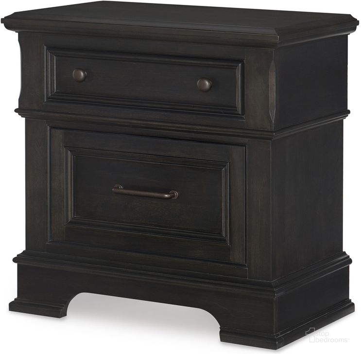 The appearance of Townsend Dark Sepia 2 Drawer Nightstand designed by Legacy Classic in the transitional interior design. This brown piece of furniture  was selected by 1StopBedrooms from Townsend Collection to add a touch of cosiness and style into your home. Sku: N8340-3100. Product Type: Nightstand. Image1
