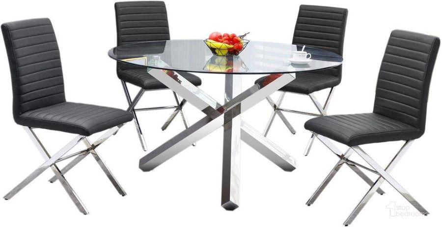 The appearance of Tracy 5 Piece Modern Glass Dining Set In Gray designed by Best Master Furniture in the modern / contemporary interior design. This gray piece of furniture  was selected by 1StopBedrooms from Tracy Collection to add a touch of cosiness and style into your home. Sku: T19G5. Material: Glass. Product Type: Dining Room Set. Image1