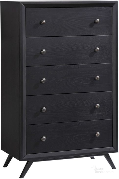 The appearance of Tracy Chest In Black designed by Modway in the modern / contemporary interior design. This black piece of furniture  was selected by 1StopBedrooms from Tracy Collection to add a touch of cosiness and style into your home. Sku: MOD-5242-BLK. Product Type: Chest. Material: MDF. Image1