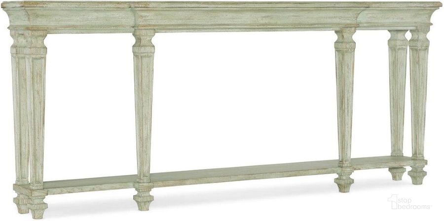 The appearance of Traditions Console Table 5961-80161-35 designed by Hooker in the traditional interior design. This green piece of furniture  was selected by 1StopBedrooms from Traditions Collection to add a touch of cosiness and style into your home. Sku: 5961-80161-35. Material: Wood. Product Type: Console Table. Image1