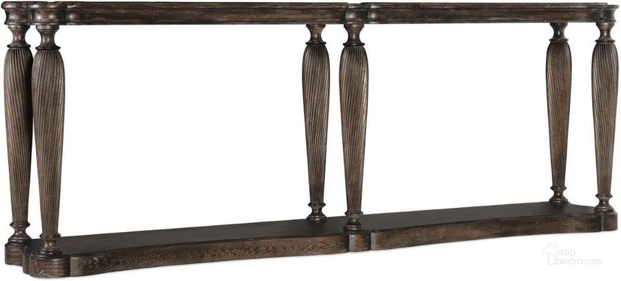 The appearance of Traditions Console Table 5961-80191-89 designed by Hooker in the traditional interior design. This dark wood piece of furniture  was selected by 1StopBedrooms from Traditions Collection to add a touch of cosiness and style into your home. Sku: 5961-80191-89. Material: Wood. Product Type: Console Table. Image1