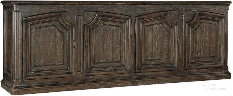 The appearance of Traditions Credenza 5961-85004-89 designed by Hooker in the traditional interior design. This dark wood piece of furniture  was selected by 1StopBedrooms from Traditions Collection to add a touch of cosiness and style into your home. Sku: 5961-85004-89. Material: Wood. Product Type: Credenza. Image1