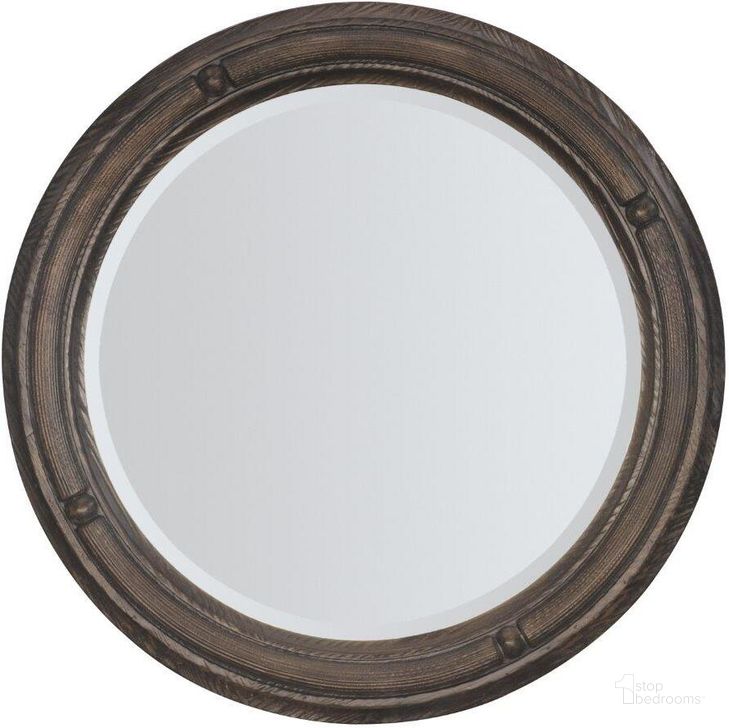 The appearance of Traditions Round Mirror 5961-90007-89 designed by Hooker in the traditional interior design. This dark wood piece of furniture  was selected by 1StopBedrooms from Traditions Collection to add a touch of cosiness and style into your home. Sku: 5961-90007-89. Product Type: Mirror. Material: Pine. Image1